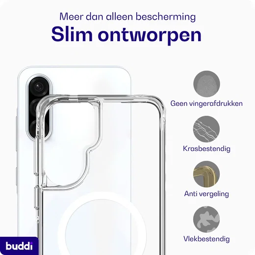 Buddi Core Samsung Galaxy A37 Hoesje MagSafe Back Cover Transparant afbeelding 7