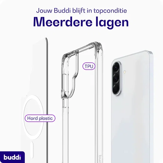 Buddi Core Samsung Galaxy A37 Hoesje MagSafe Back Cover Transparant afbeelding 8