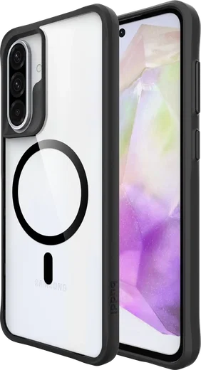 Buddi Hybrid Samsung Galaxy A37 Hoesje MagSafe Back Cover Transparant Zwart afbeelding 1