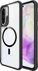 Buddi Hybrid Samsung Galaxy A37 Hoesje MagSafe Back Cover Transparant Zwart afbeelding