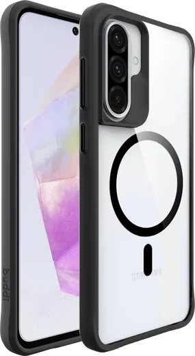 Buddi Hybrid Samsung Galaxy A37 Hoesje MagSafe Back Cover Transparant Zwart afbeelding 9