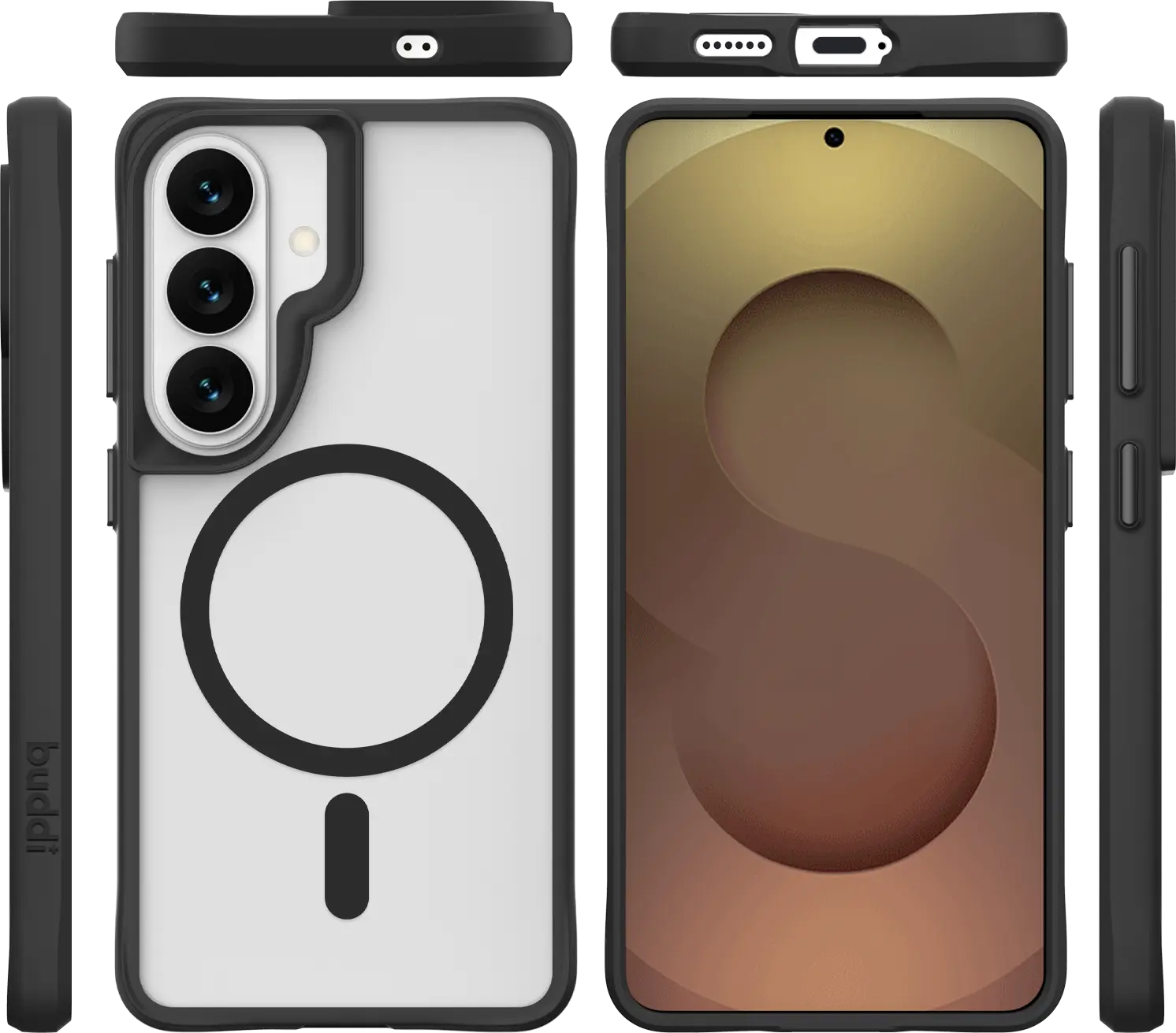 Buddi Hybrid Samsung Galaxy A57 Hoesje MagSafe Back Cover Matte Zwart afbeelding 9