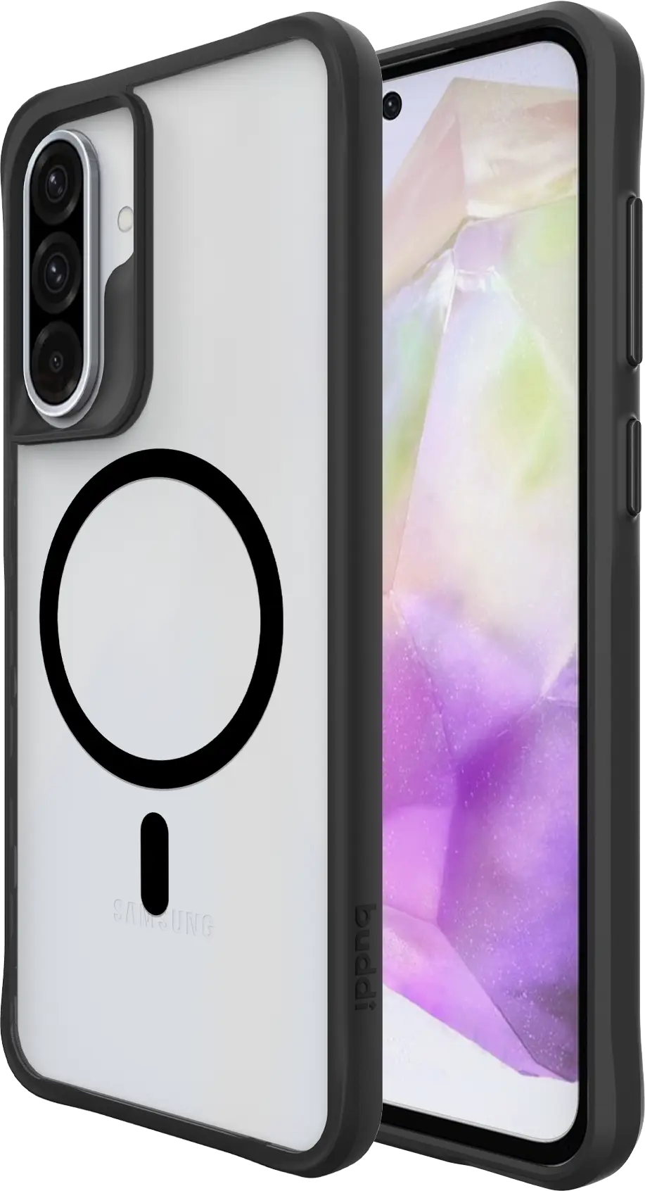 Buddi Hybrid Samsung Galaxy A37 Hoesje MagSafe Back Cover Matte Zwart afbeelding 1