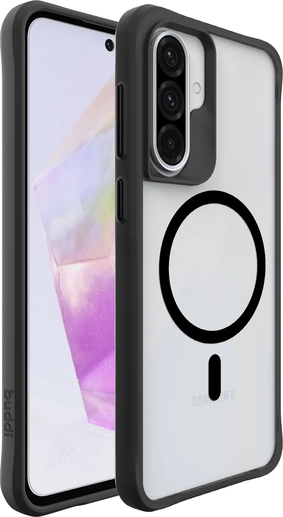 Buddi Hybrid Samsung Galaxy A37 Hoesje MagSafe Back Cover Matte Zwart afbeelding 9