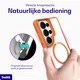 Buddi Hybrid Samsung S26 Ultra Hoesje MagSafe Back Cover Transparant Oranje afbeelding 4