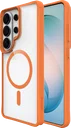 Buddi Hybrid Samsung S26 Ultra Hoesje MagSafe Back Cover Transparant Oranje