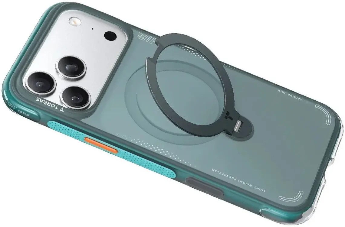 TORRAS Ostand Q3 Air Apple iPhone 17 Pro Max Hoesje MagSafe 360° Kickstand Groen afbeelding 7