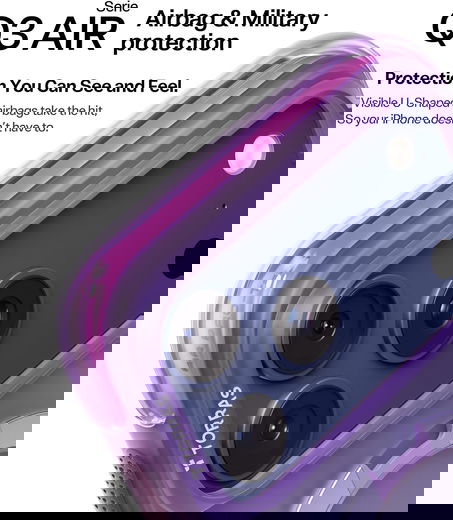 TORRAS Ostand Q3 Air Apple iPhone 17 Pro Hoesje MagSafe 360° Kickstand Paars afbeelding 4