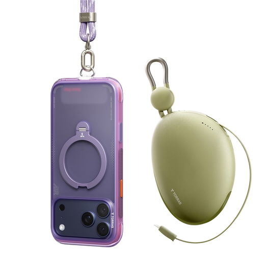 TORRAS Ostand Q3 Air Apple iPhone 17 Pro Hoesje MagSafe 360° Kickstand Paars afbeelding 12