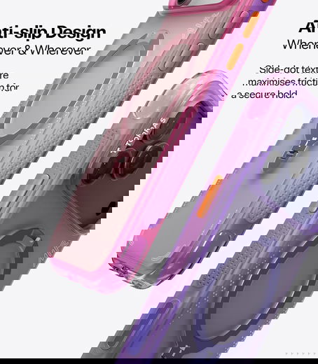 TORRAS Ostand Q3 Air iPhone 17 Pro Max Hoesje MagSafe 360° Kickstand Paars afbeelding 5