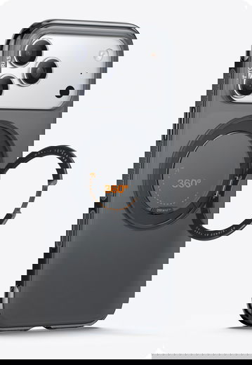 TORRAS Ostand O3 Air Apple iPhone 17 Pro Hoesje MagSafe 360° Kickstand Zwart afbeelding 2