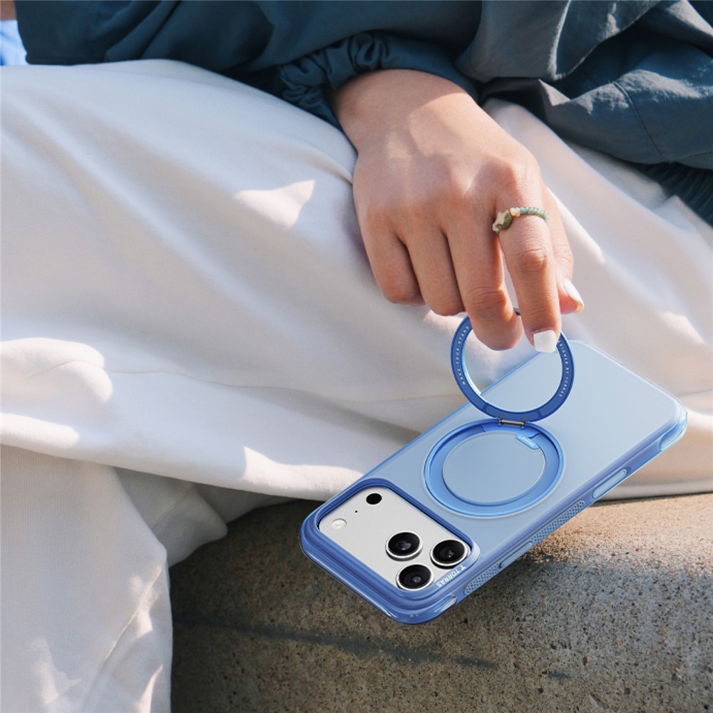 TORRAS Ostand O3 Air Apple iPhone 17 Pro Hoesje MagSafe 360° Kickstand Oranje afbeelding 6