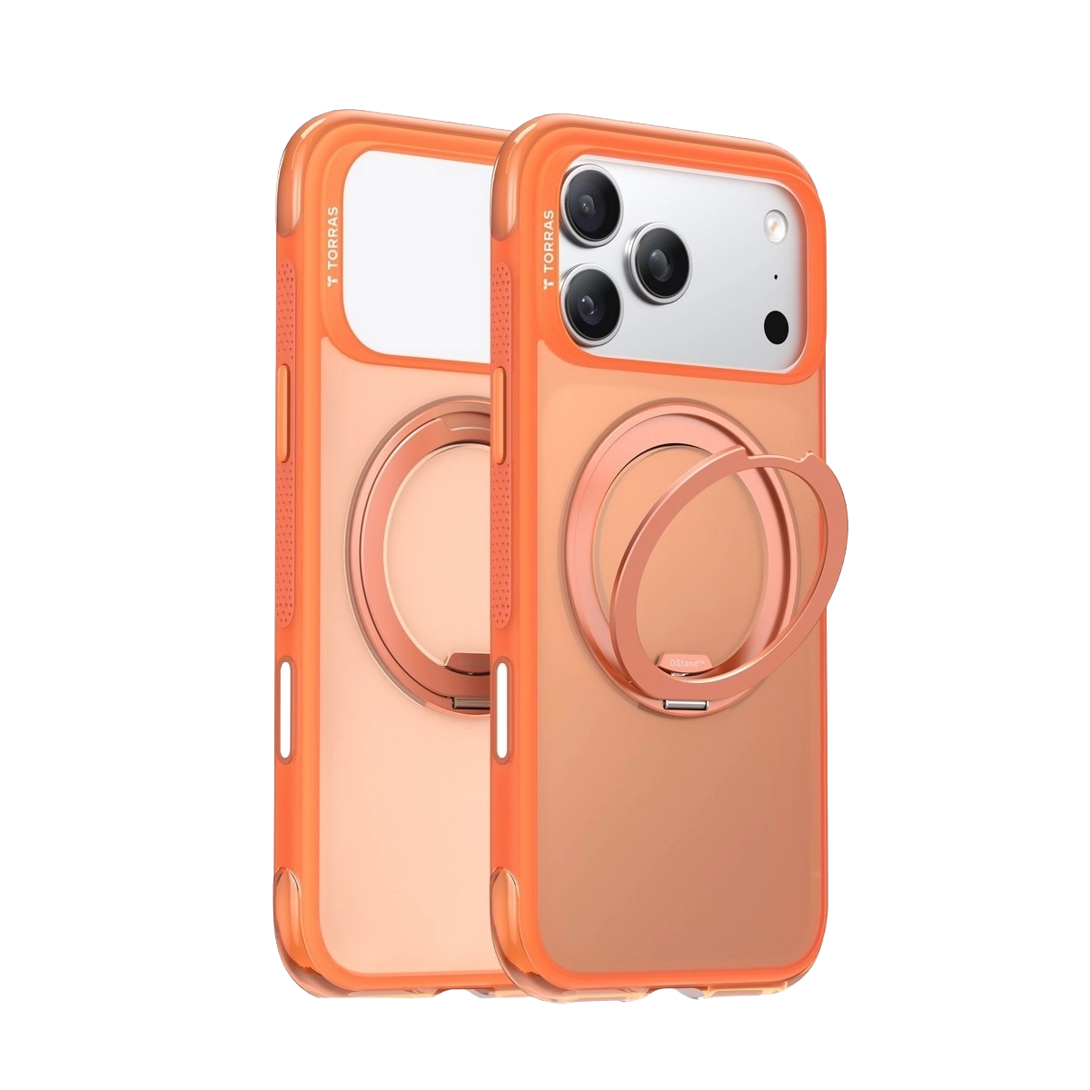 TORRAS Ostand O3 Air Apple iPhone 17 Pro Hoesje MagSafe 360° Kickstand Oranje afbeelding 1