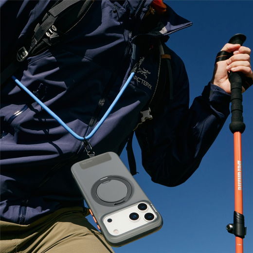 TORRAS Ostand O3 Air iPhone 17 Pro Max Hoesje MagSafe 360° Kickstand Oranje afbeelding 4