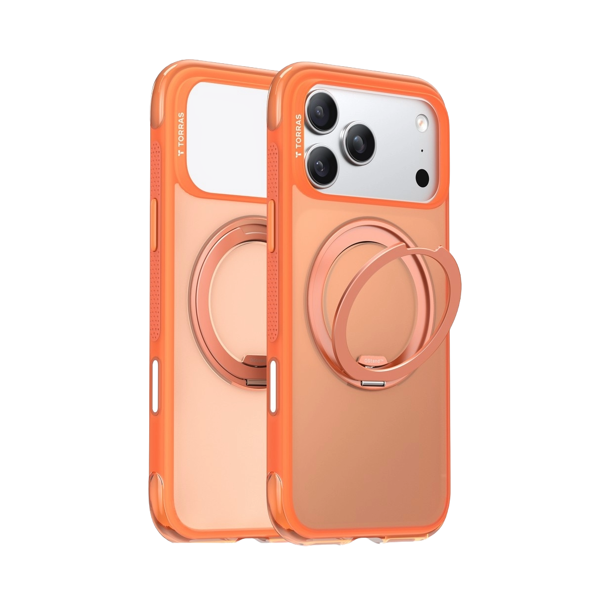 TORRAS Ostand O3 Air iPhone 17 Pro Max Hoesje MagSafe 360° Kickstand Oranje afbeelding 1