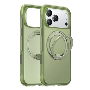 TORRAS Ostand O3 Air Apple iPhone 17 Pro Hoesje MagSafe 360° Kickstand Groen