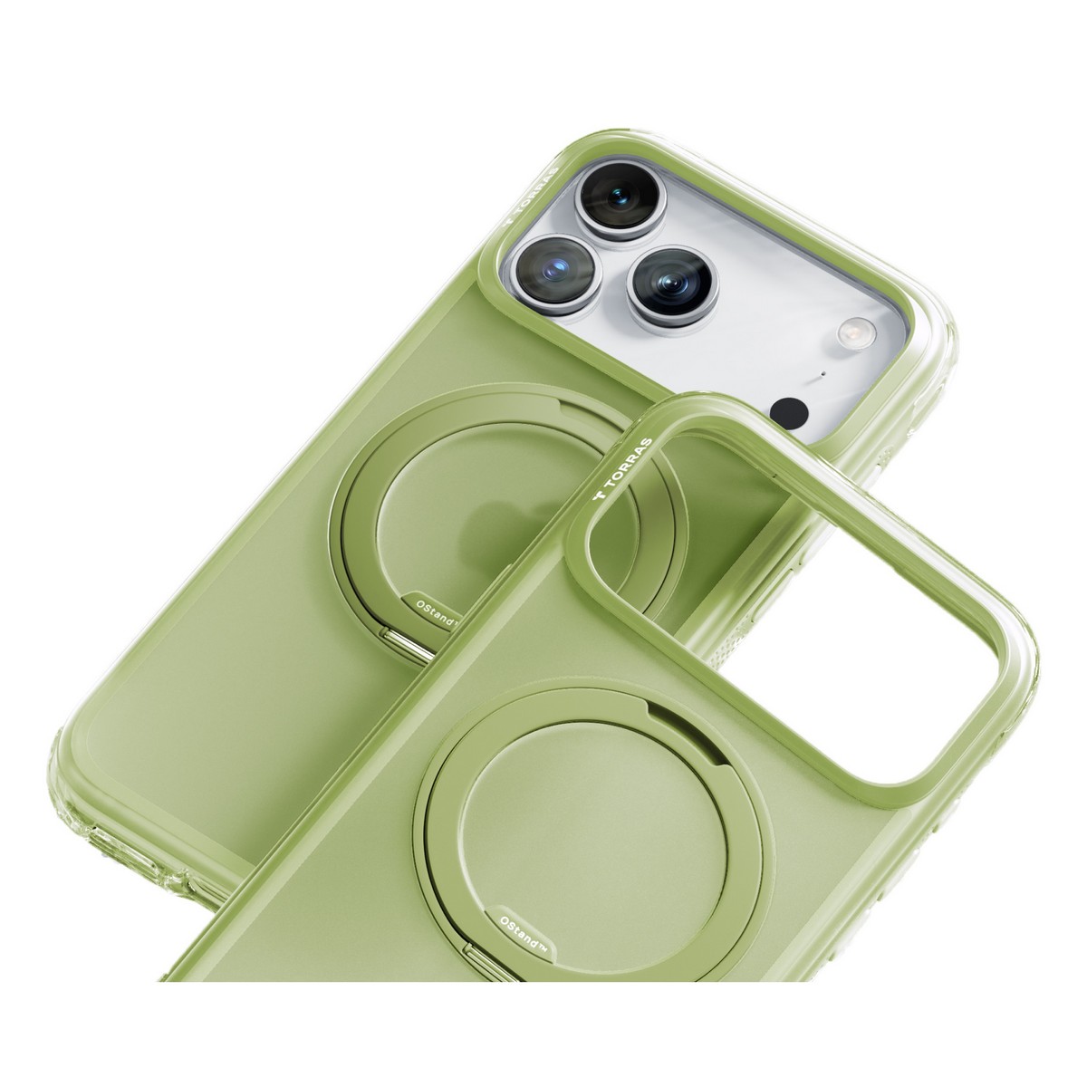 TORRAS Ostand O3 Air Apple iPhone 17 Pro Hoesje MagSafe 360° Kickstand Groen afbeelding 8