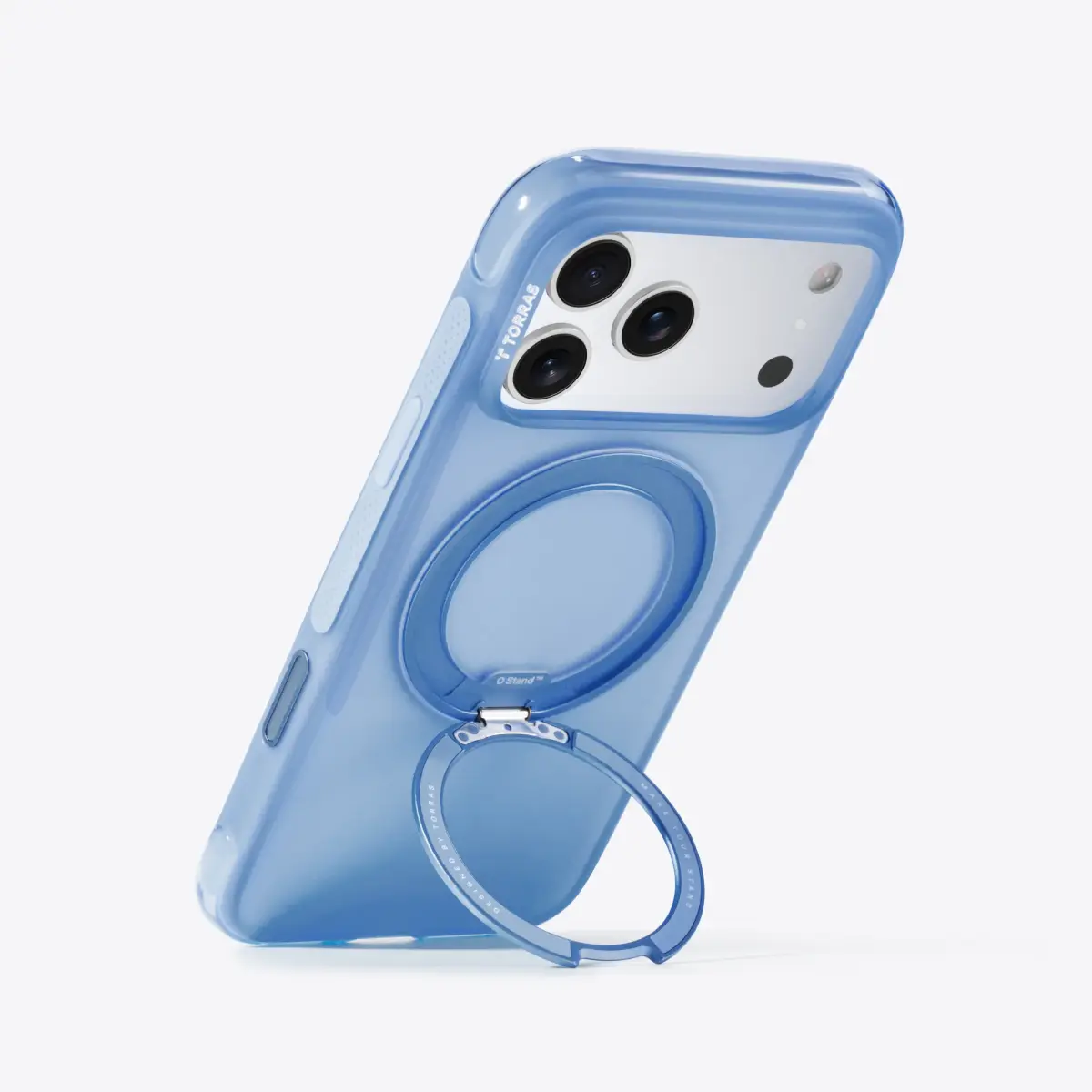 TORRAS Ostand O3 Air Apple iPhone 17 Pro Hoesje MagSafe 360° Kickstand Blauw afbeelding 8