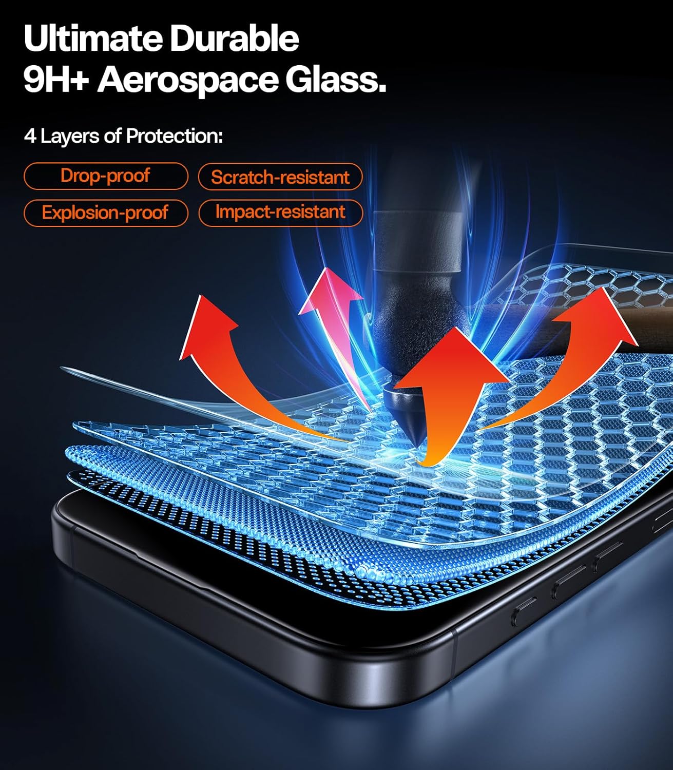 TORRAS OrigArmor iPhone 17 Pro Max 9H+ Glass Screen Protector Installatietray afbeelding 5