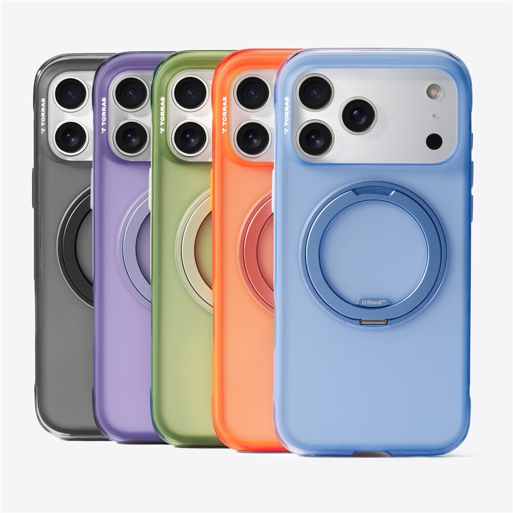 TORRAS Ostand O3 Air Apple iPhone 16 Pro Hoesje MagSafe 360° Kickstand Zwart afbeelding 6