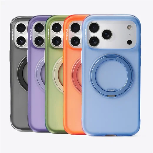 TORRAS Ostand O3 Air Apple iPhone 16 Pro Hoesje MagSafe 360° Kickstand Zwart afbeelding 6