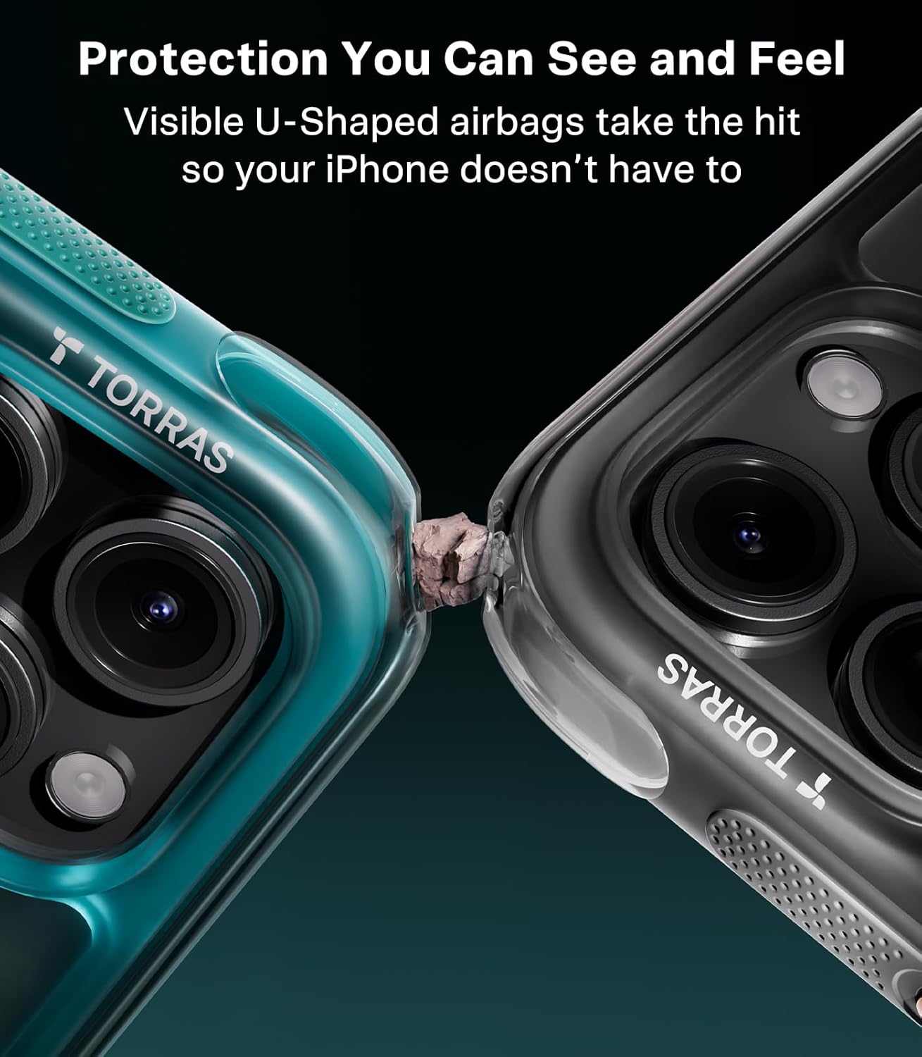 TORRAS Ostand O3 Air Apple iPhone 16 Pro Max Hoesje MagSafe 360° Kickstand Zwart afbeelding 2