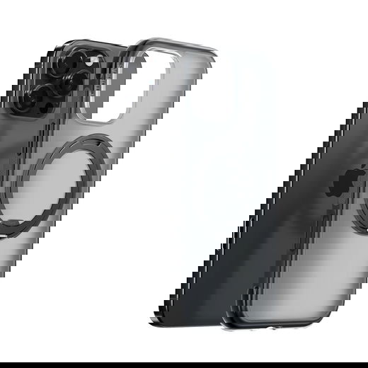 TORRAS Ostand O3 Air Apple iPhone 16 Pro Max Hoesje MagSafe 360° Kickstand Zwart afbeelding 1