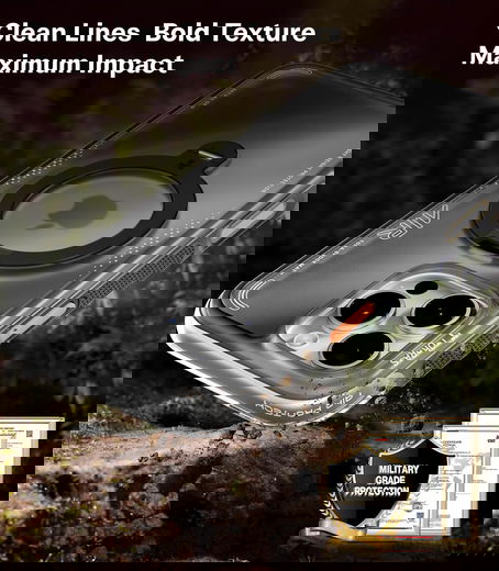 TORRAS Ostand Q3 Air Apple iPhone 16 Pro Max Hoesje MagSafe 360° Kickstand Zwart afbeelding 5