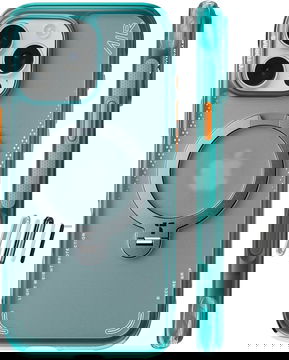 TORRAS Ostand Q3 Air Apple iPhone 16 Pro Max Hoesje MagSafe 360° Kickstand Groen