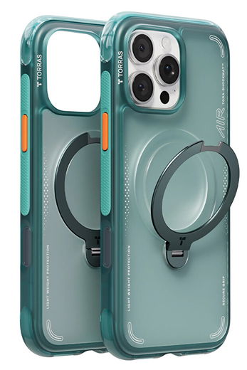 TORRAS Ostand Q3 Air Apple iPhone 16 Pro Max Hoesje MagSafe 360° Kickstand Groen afbeelding 11