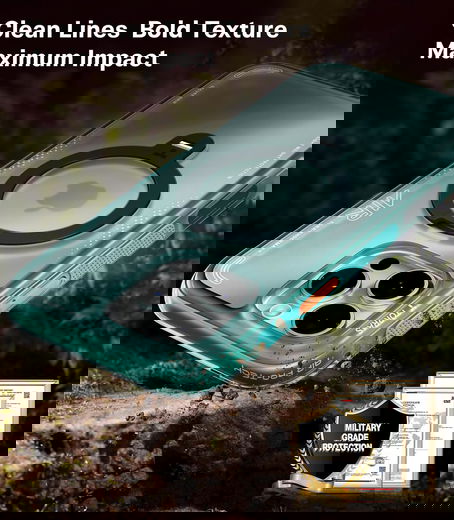 TORRAS Ostand Q3 Air Apple iPhone 16 Pro Max Hoesje MagSafe 360° Kickstand Groen afbeelding 5