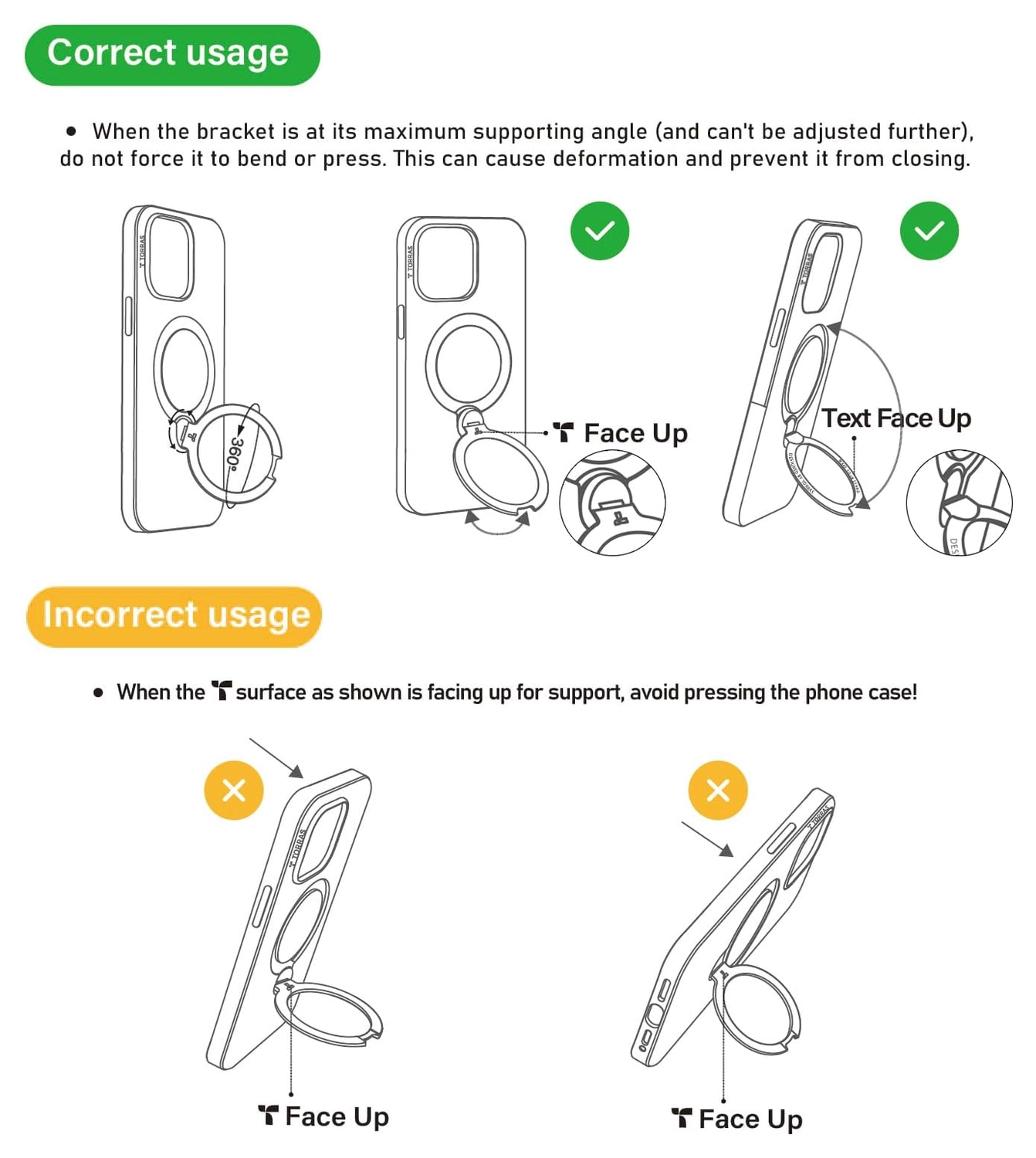 TORRAS Q Pro Silicone iPhone 16 Pro Hoesje MagSafe 360° Kickstand Zwart afbeelding 8