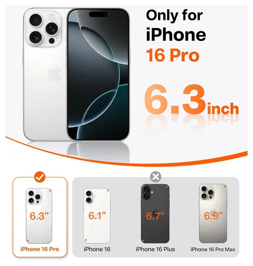 TORRAS Q Pro Silicone iPhone 16 Pro Hoesje MagSafe 360° Kickstand Zwart afbeelding 9
