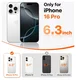 TORRAS Q Pro Silicone iPhone 16 Pro Hoesje MagSafe 360° Kickstand Zwart afbeelding 9