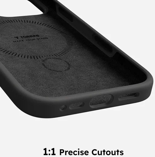 TORRAS Q Pro Silicone iPhone 16 Pro Hoesje MagSafe 360° Kickstand Blauw afbeelding 10