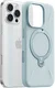 TORRAS Q Pro Silicone iPhone 16 Pro Hoesje MagSafe 360° Kickstand Blauw