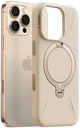 TORRAS Q Pro Silicone iPhone 16 Pro Max Hoesje MagSafe 360° Kickstand Beige