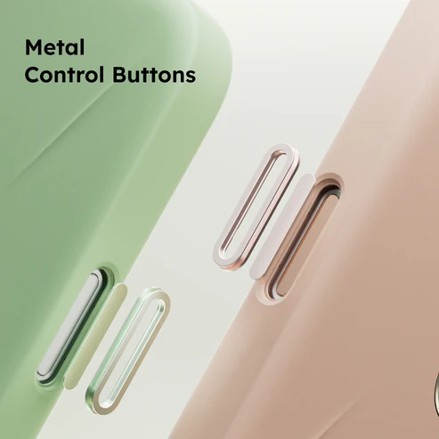 TORRAS Q Pro Silicone iPhone 16 Pro Max Hoesje MagSafe 360° Kickstand Beige afbeelding 4