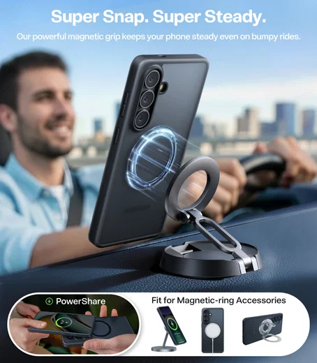 TORRAS Guardian Magnetic Samsung Galaxy S26 Hoesje MagSafe Zwart afbeelding 4