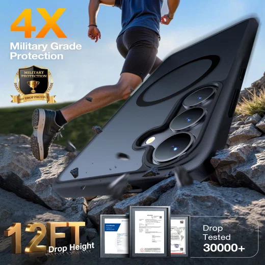 TORRAS Guardian Magnetic Samsung Galaxy S26 Plus Hoesje MagSafe Zwart afbeelding 7