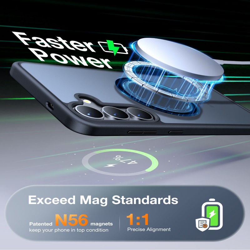 TORRAS Guardian Magnetic Samsung Galaxy S26 Plus Hoesje MagSafe Zwart afbeelding 5