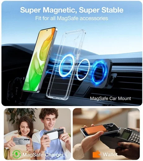 TORRAS Guardian Magnetic Samsung Galaxy S26 Plus Hoesje MagSafe Transparant afbeelding 4