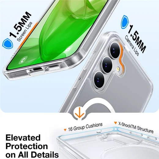 TORRAS Guardian Magnetic Samsung Galaxy S26 Plus Hoesje MagSafe Transparant afbeelding 3