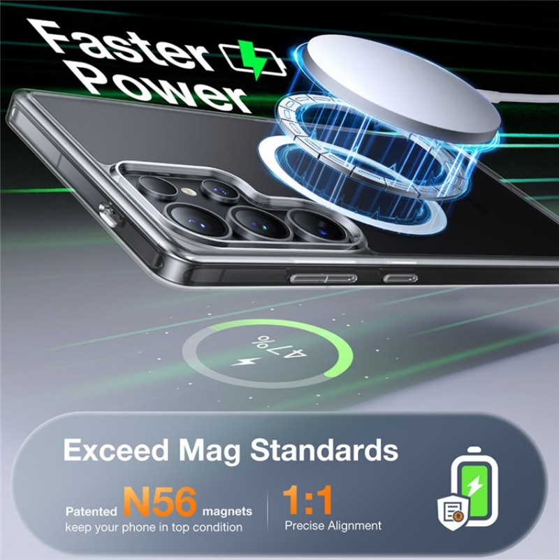 TORRAS Guardian Magnetic Samsung Galaxy S26 Ultra Hoesje MagSafe Transparant afbeelding 4