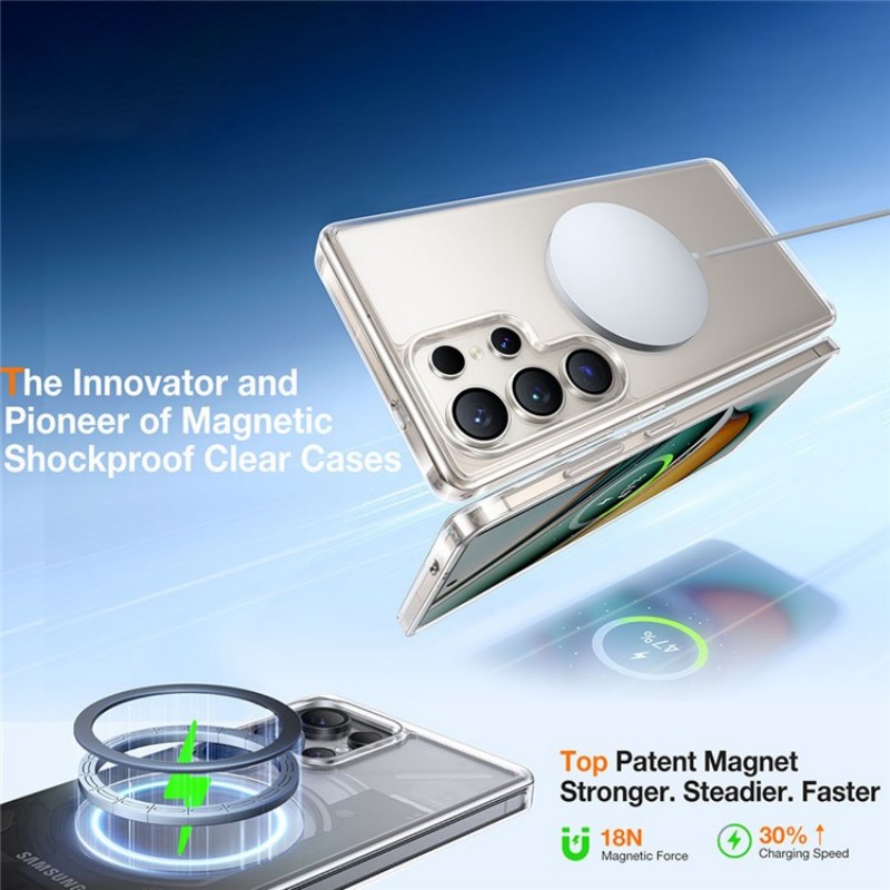 TORRAS Guardian Magnetic Samsung Galaxy S26 Ultra Hoesje MagSafe Transparant afbeelding 9