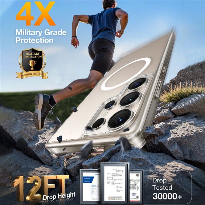 TORRAS Guardian Magnetic Samsung Galaxy S26 Ultra Hoesje MagSafe Transparant afbeelding 8