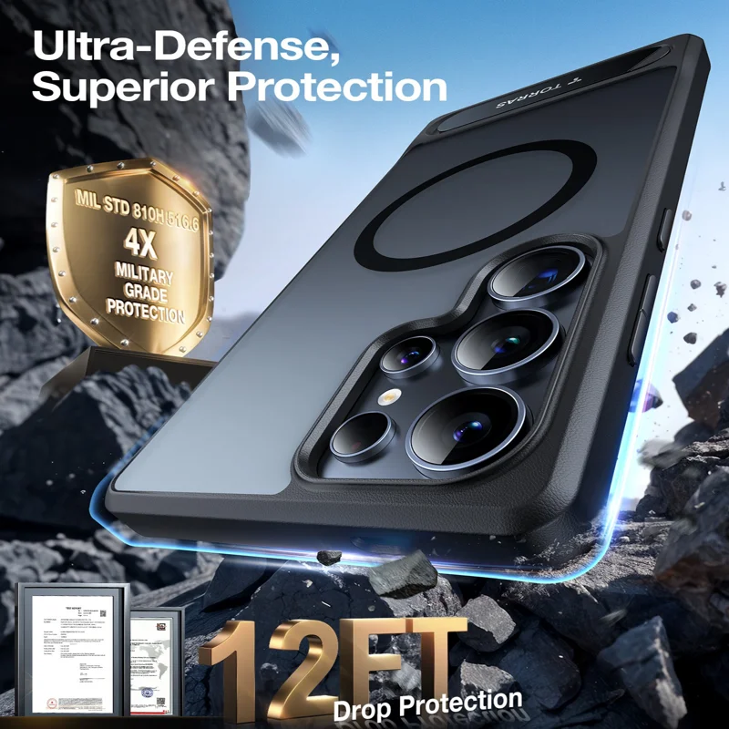 TORRAS Ostand L1 Guardian Magnetic Hoesje Samsung Galaxy S26 Plus Zwart afbeelding 3