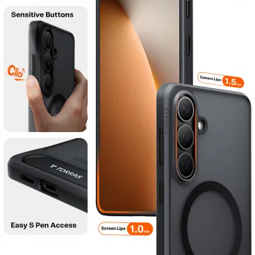 TORRAS Ostand L1 Guardian Magnetic Hoesje Samsung Galaxy S26 Plus Zwart afbeelding 8