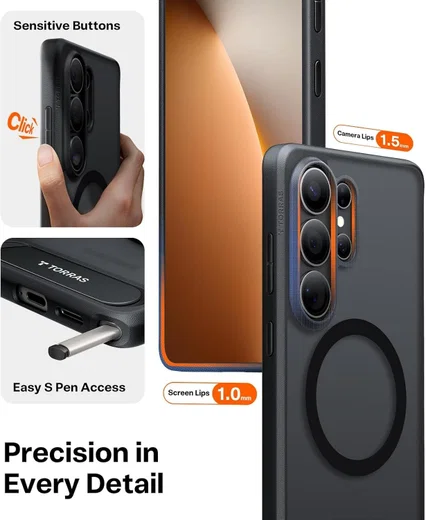 TORRAS Ostand L1 Guardian Magnetic Hoesje Samsung Galaxy S26 Ultra Zwart afbeelding 4