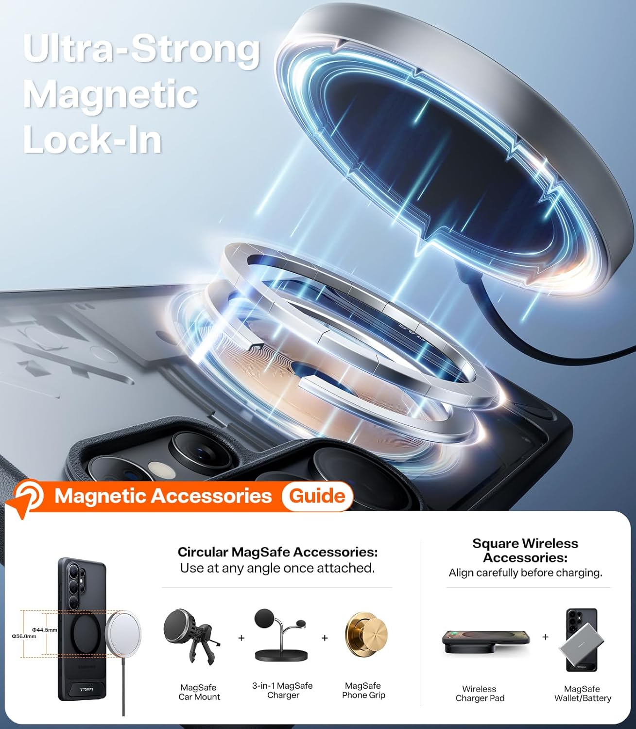 TORRAS Ostand L1 Guardian Magnetic Hoesje Samsung Galaxy S26 Ultra Zwart afbeelding 7